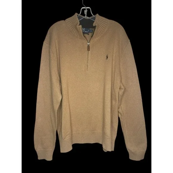 Polo Ralph Lauren 1/4 Zip Pull Over Sweater Mens XXL  100% Cotton NWOT‎ - Picture 2 of 6
